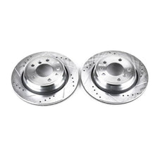 Cargar imagen en el visor de la galería, Power Stop 94-95 BMW 540i Rear Evolution Drilled &amp; Slotted Rotors - Pair