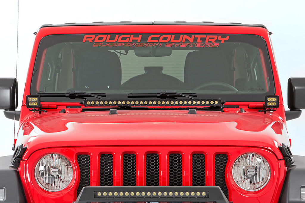 LED Light Kit Hinge Mount 2 Inch Spectrum Pair Jeep Gladiator JT/Wrangler JL (18-26) Rough Country
