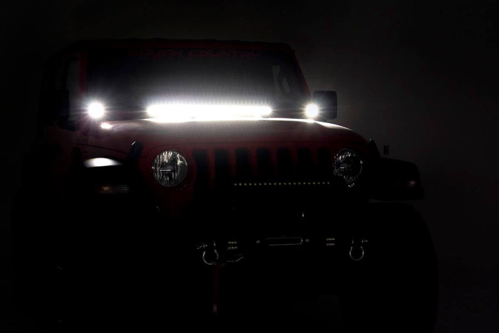 LED Hood Kit 30 Inch Spectrum Series Jeep Gladiator JT/Wrangler JL (18-26) Rough Country
