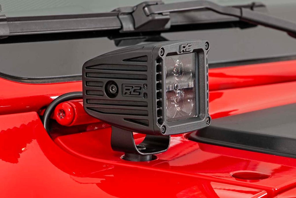 LED Light Kit Cowl Mount 2 Inch Spectrum Pair Jeep Gladiator JT/Wrangler JL (18-26) Rough Country