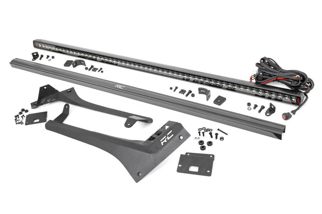 LED Light Kit Windshield 50 Inch Spectrum Single Row Jeep Gladiator JT/Wrangler JL (18-26) Rough Country
