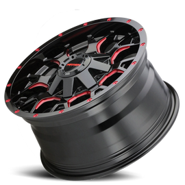 Mayhem Offroad Wheels Warrior 8015 RD 20x9 Prism Red Black 0 Off Set 6 Lug 5 BSM 106 Bore Cast Aluminum
