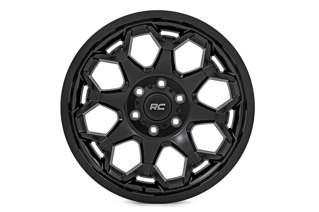80 Series Wheel One-Piece Semi Gloss Black 20x9 8x165 0mm Rough Country