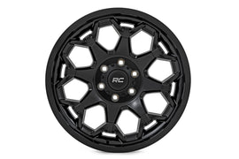 80 Series Wheel One-Piece Semi Gloss Black 20x10 6x135 -19mm Rough Country