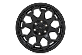 80 Series Wheel One-Piece Semi Gloss Black 20x10 6x135 -25mm Rough Country