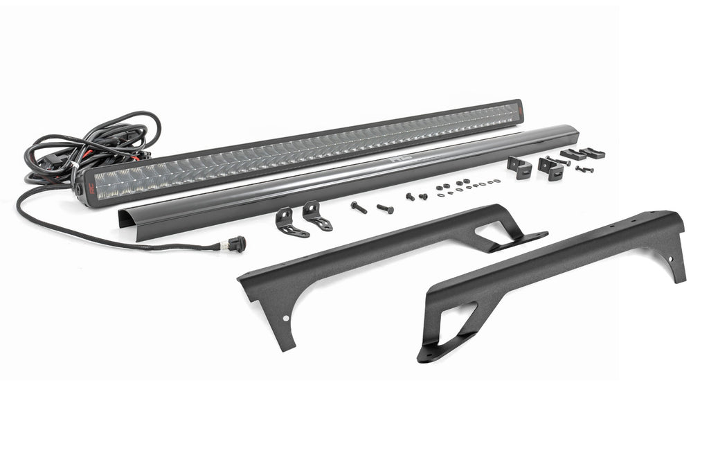 LED Light Kit Windshield Mount 50 Inch Spectrum Dual Row Jeep Wrangler TJ (97-06) Rough Country