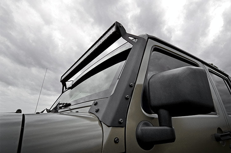 LED Light Kit Windshield 50 Inch Spectrum Dual Row Jeep Wrangler JK/Wrangler Unlimited (07-18) Rough Country