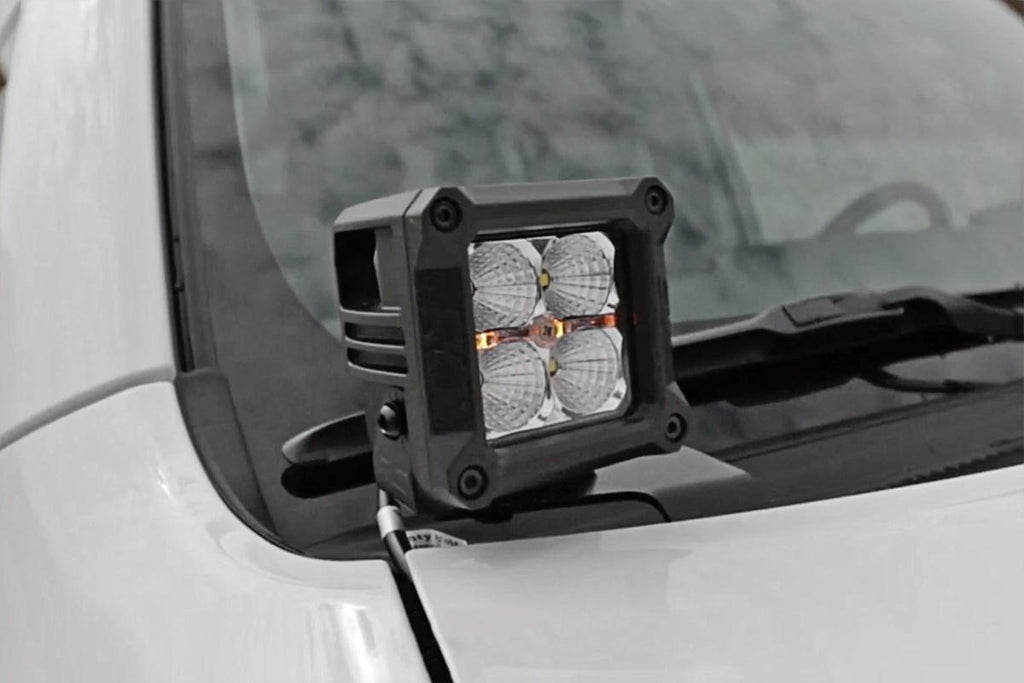 LED Light Kit Ditch Mount 2 Inch Spectrum Spot Pair Toyota 4Runner (10-24) Rough Country