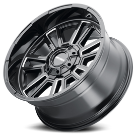 Mayhem Offroad Wheels Apollo 8115 GB-M 20x10 Milled Gloss Black -19 Off Set 5 Lug 4.75 BSM 87.1 Bore Cast Aluminum