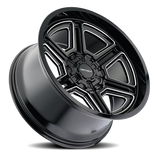Mayhem Offroad Wheels Hermosa 8113 BM 20x9 Milled Black 18 Off Set 5 Lug 5.71 BSM 87 Bore 114.3 Bolt Circle Cast Aluminum