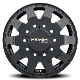 Mayhem Dually Wheels Challenger 8181 FB 22x8.25 Front Dually Full Black 169 Off Set 10 Lug 11.28 BSM 170.1 Bore Cast Aluminum
