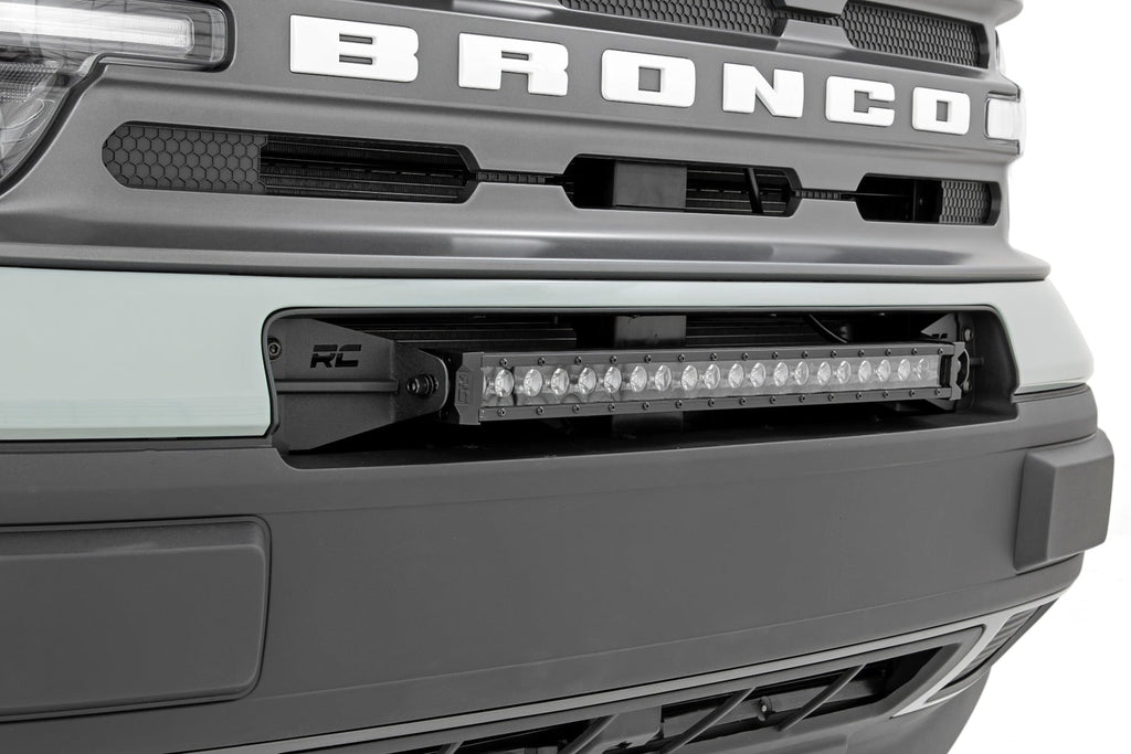 LED Light Kit Bumper Mount 20 Inch Spectrum Single Row Ford Bronco Sport (21-26) Rough Country