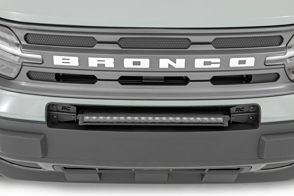LED Light Kit Bumper Mount 20 Inch Spectrum Single Row Ford Bronco Sport (21-26) Rough Country