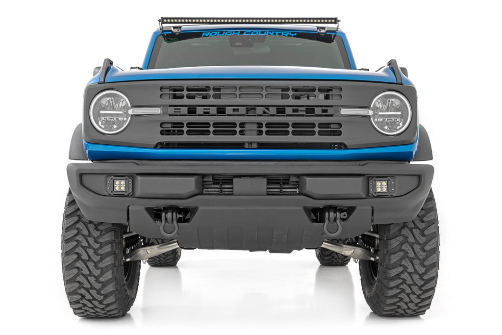 LED Light Kit Upper Windshield 50 Inch Spectrum Single Row Ford Bronco (21-25) Rough Country