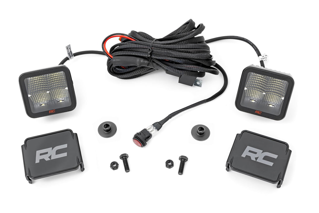 LED Light Kit Ditch Mount 2 Inch Spectrum Pair Spot Pattern Ford Bronco (21-25) Rough Country