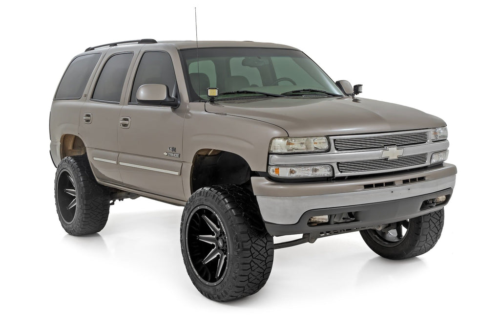 LED Light Kit Ditch Mount 2 Inch Black Pair Amber DRL Chevy Silverado 1500 (99-06) Rough Country