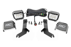 LED Light Kit Ditch Mount 3 Inch OSRAM Wide Chevy Silverado 1500 (99-06)/Tahoe (00-06) Rough Country
