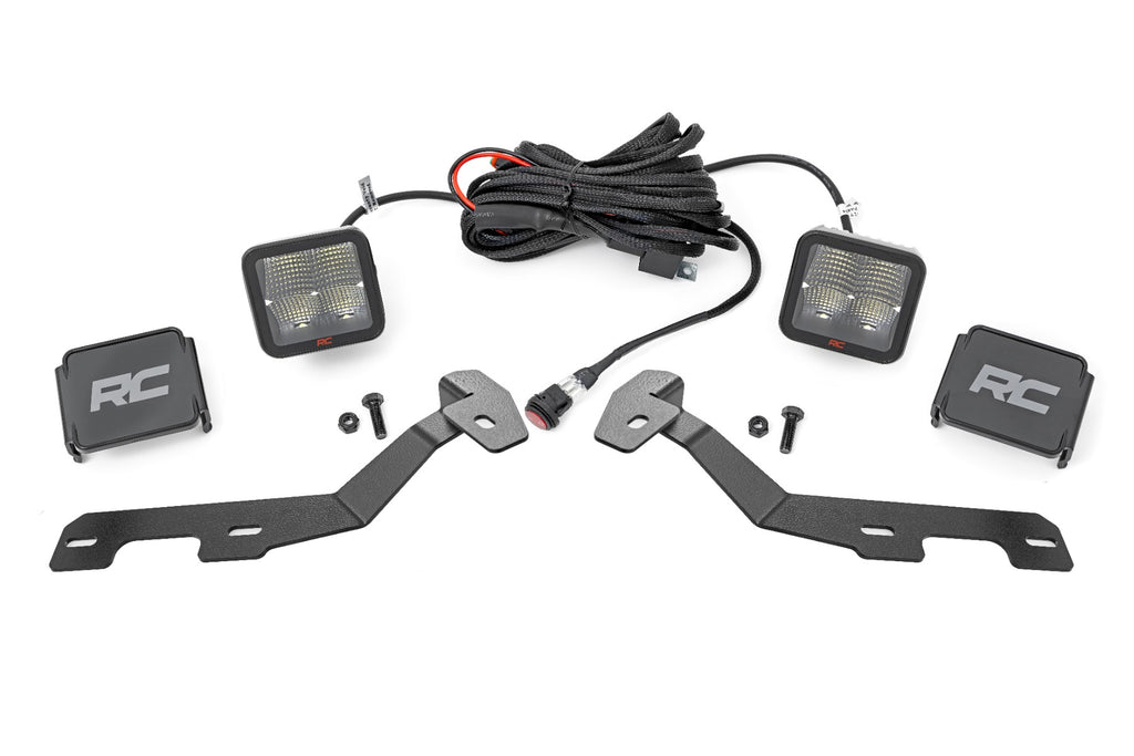 LED Light Kit Ditch Mount 2 Inch Spectrum Pair Spot Ram 1500 (19-26) Rough Country