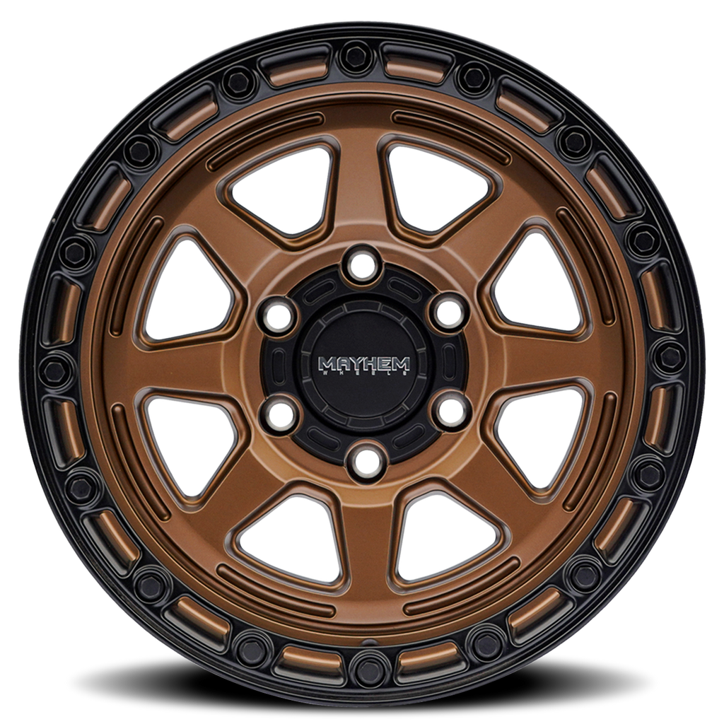 Mayhem Offroad Wheels Ridgeline 8306 BZ 17x8.5 Bronze 6 Off Set 6 Lug 4.99 BSM 106.1 Bore Cast Aluminum