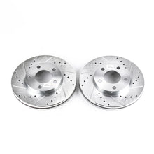 Cargar imagen en el visor de la galería, Power Stop 94-04 Ford Mustang Front Evolution Drilled &amp; Slotted Rotors - Pair