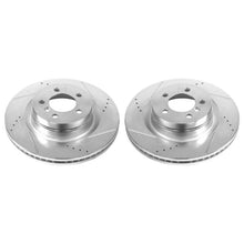 Cargar imagen en el visor de la galería, Power Stop 06-09 Land Rover Range Rover Front Evolution Drilled &amp; Slotted Rotors - Pair