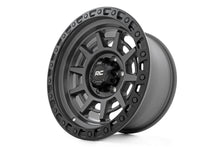 Load image into Gallery viewer, 85 Series Wheel Simulated Beadlock Gunmetal Gray/Black 17x9 6x5.5 -12mm Rough Country