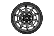 Load image into Gallery viewer, 85 Series Wheel Simulated Beadlock Gunmetal Gray/Black 17x9 5x4.5 -12mm Rough Country
