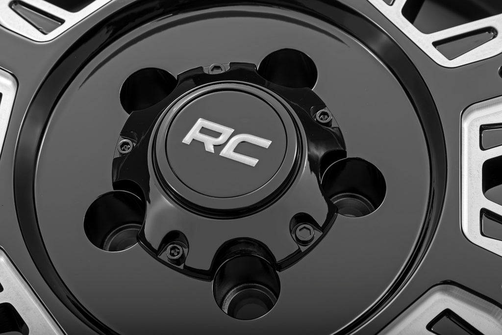 86 Series Wheel One-Piece Gloss Black 20x10 8x170 -19mm Rough Country