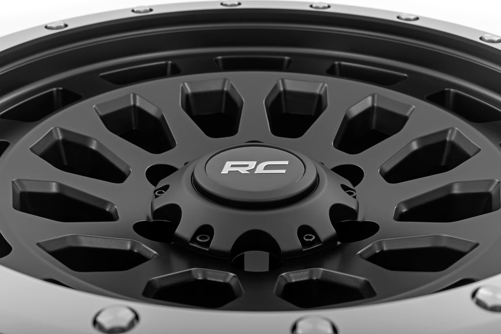 87 Series Wheel Simulated Beadlock Black/Machined 17x8.5 6x5.5 +0mm Rough Country