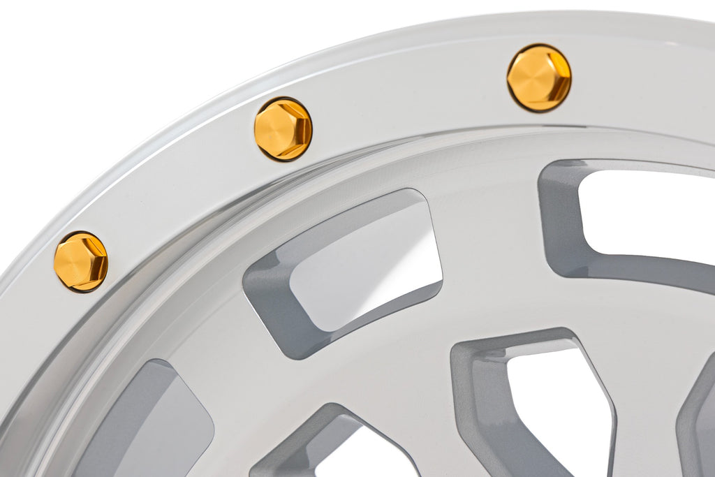 87 Series Wheel Simulated Beadlock Full Machine 17x8.5 6x5.5 +0mm Rough Country