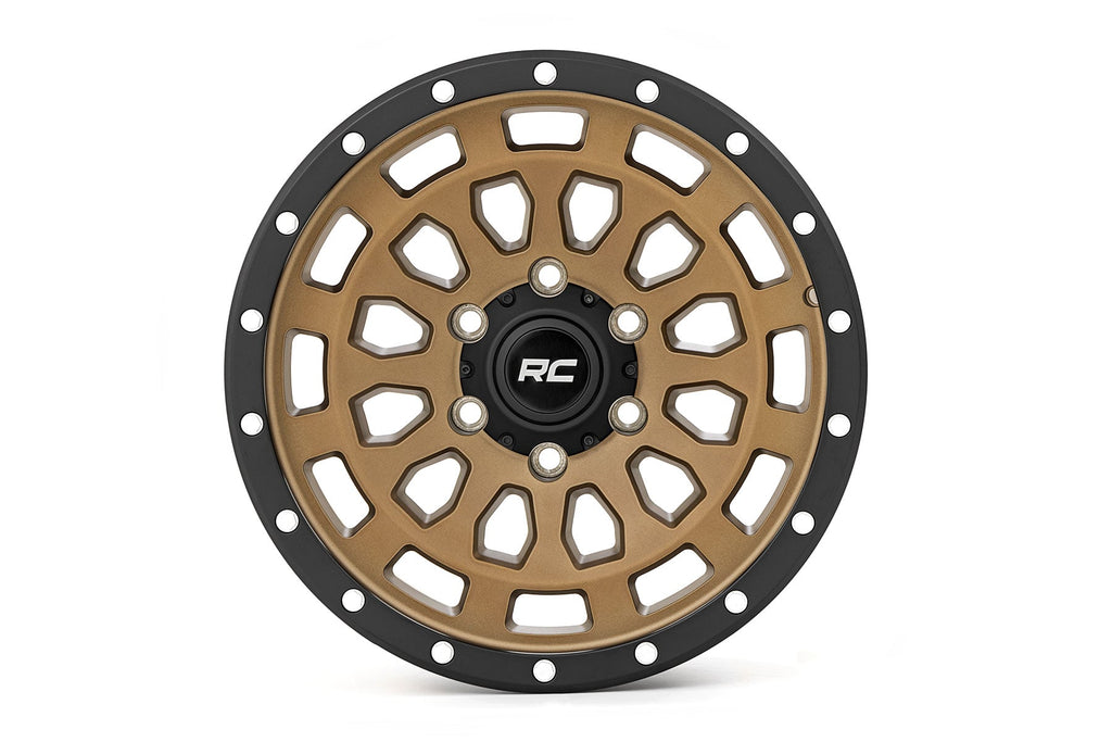 87 Series Wheel Simulated Beadlock Bronze/Black 17x8.5 6x5.5 +25mm Rough Country