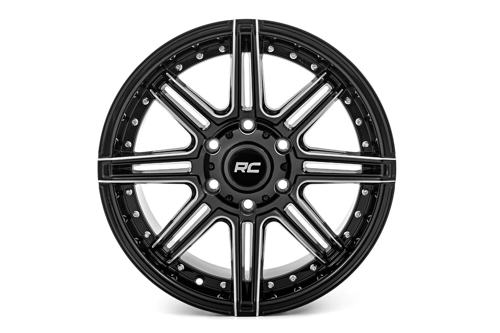 88 Series Wheel One-Piece Gloss Black 22x10 8x170 -19mm Rough Country