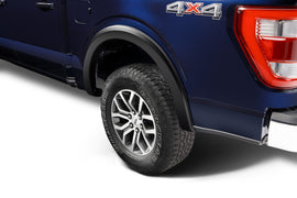 Bushwacker 2019 Ford Ranger guardabarros estilo OE, 2 piezas, cabina trasera tipo tripulación/recogida de cabina extendida, color negro