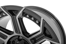 Cargar imagen en el visor de la galería, 89 Series Wheel One-Piece Black Machined Gun Metal 17x9 6x5.5 -12mm Rough Country