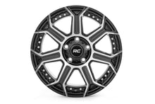 Cargar imagen en el visor de la galería, 89 Series Wheel One-Piece Black Machined Gun Metal 17x9 6x5.5 -12mm Rough Country