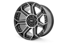 Cargar imagen en el visor de la galería, 89 Series Wheel One-Piece Black Machined Gun Metal 17x9 5x4.5 -12mm Rough Country