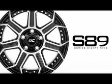 Cargar imagen en el visor de la galería, 89 Series Wheel One-Piece Black Machined Gun Metal 22x10 6x5.5 -25mm Rough Country