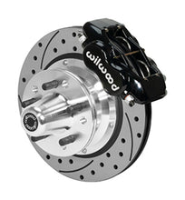 Cargar imagen en el visor de la galería, Wilwood Forged Dynalite Pro Series Front Brake Kit Black Caliper 11.00in SRP Drilled &amp; Slotted Rotor