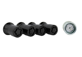 Ford Racing M14 x 1.5 Kit de tuercas de seguridad negras - Juego de 4