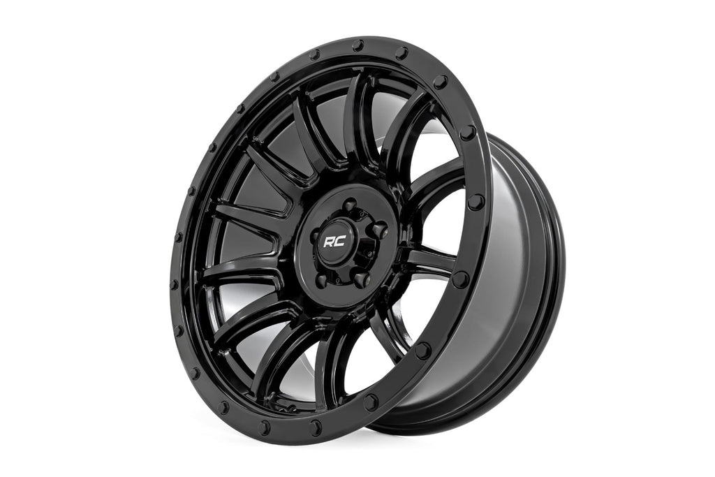 90 Series Wheel One-Piece Gloss Black 20x9 6x5.5 0mm Rough Country