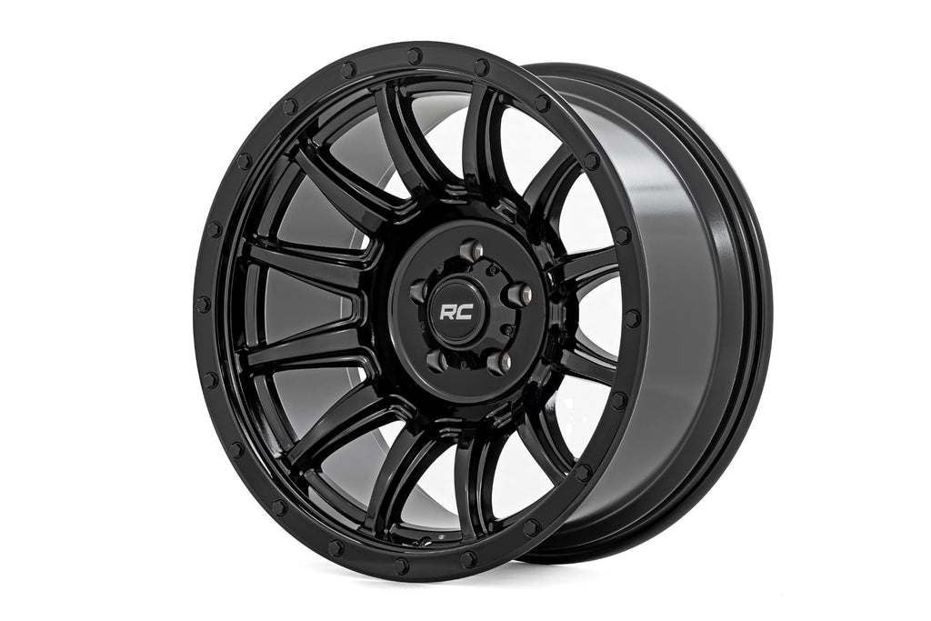 90 Series Wheel One-Piece Gloss Black 20x9 6x5.5 -12mm Rough Country