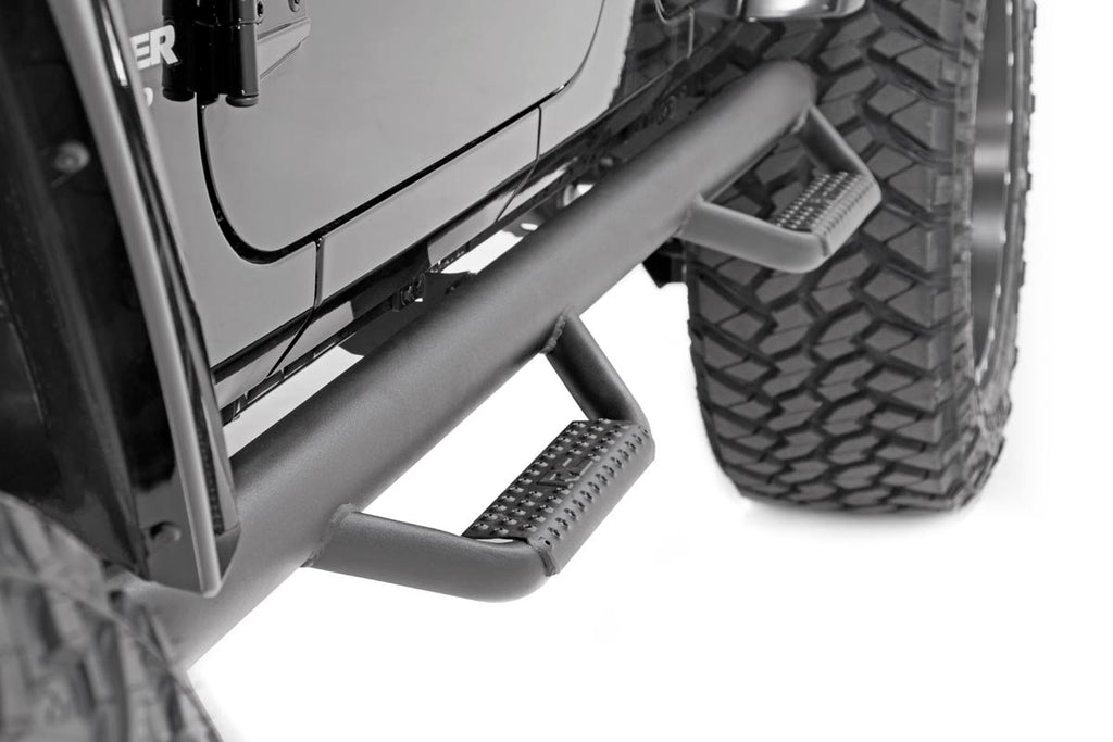 Jeep Wheel to Wheel Nerf Steps 07-18 Wrangler JK 4 Door Rough Country