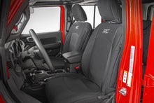Load image into Gallery viewer, Jeep Neoprene Seat Cover Set Black 18-20 Wrangler JL Unlimited w/Rear Center Armrest Rough Country