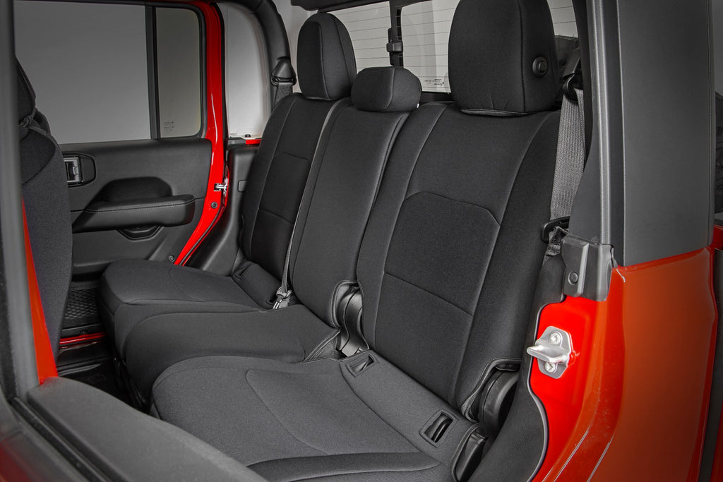 Seat Covers Front and Rear w/ Cup Holder 20-Up Jeep Gladiator JT Rough Country