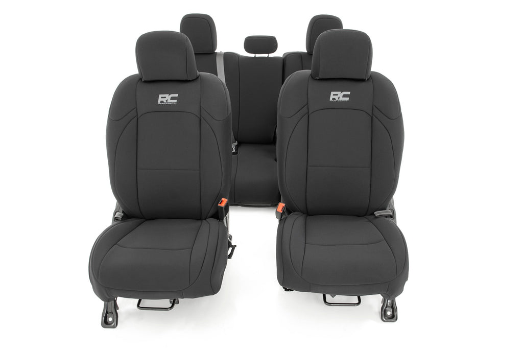 Seat Covers Front and Rear w/ Cup Holder 20-Up Jeep Gladiator JT Rough Country