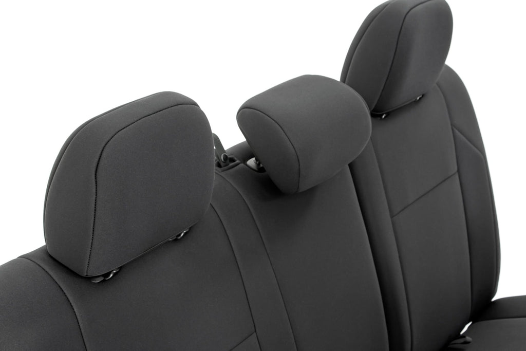 Seat Covers Gray FR & RR Crew Cab Toyota Tacoma 2WD/4WD (2005-2015) Rough Country