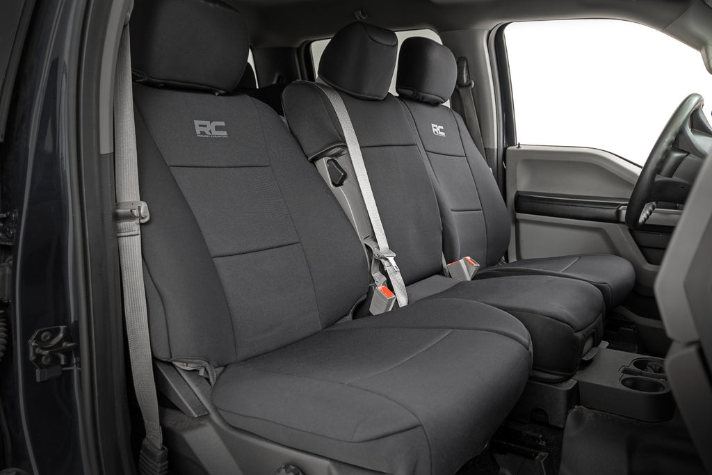 Seat Covers FR Bench Ford F-150 (15-26)/F-250 Super Duty (17-26)/F-350 Super Duty (17-26) Rough Country