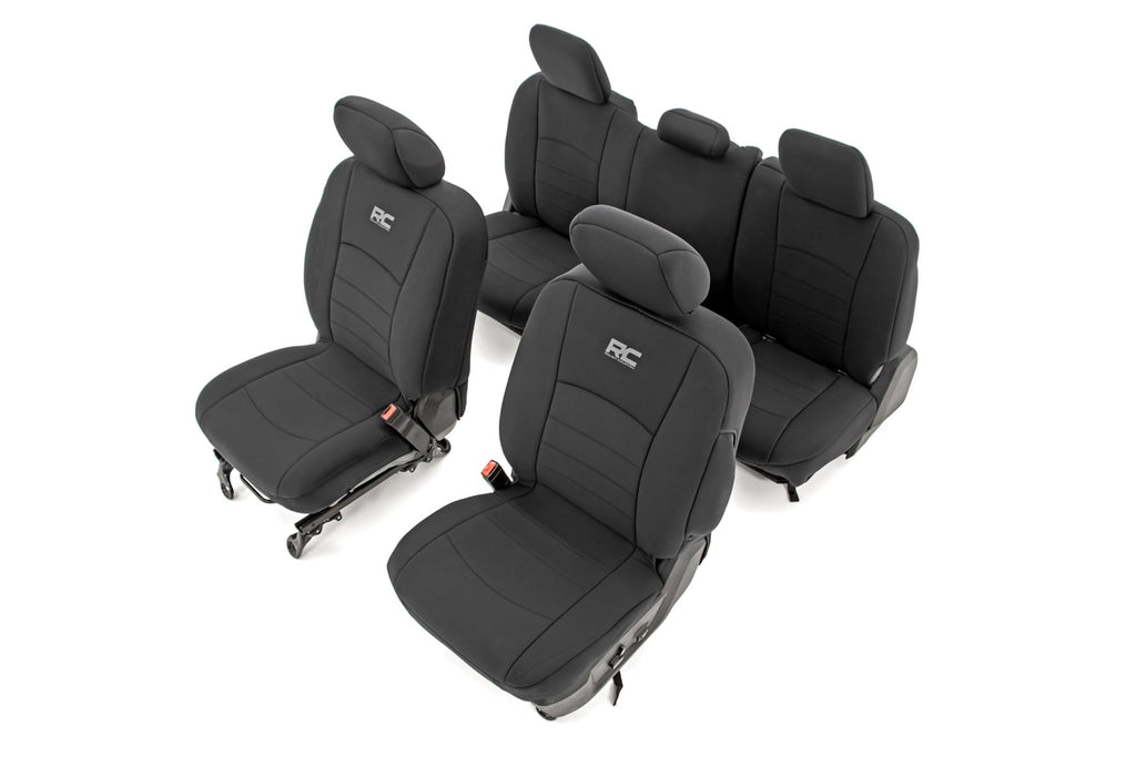 Seat Covers FR Bucket RR Full bench Ram 1500 (09-18)/2500 (11-18)/3500 (11-18) Rough Country