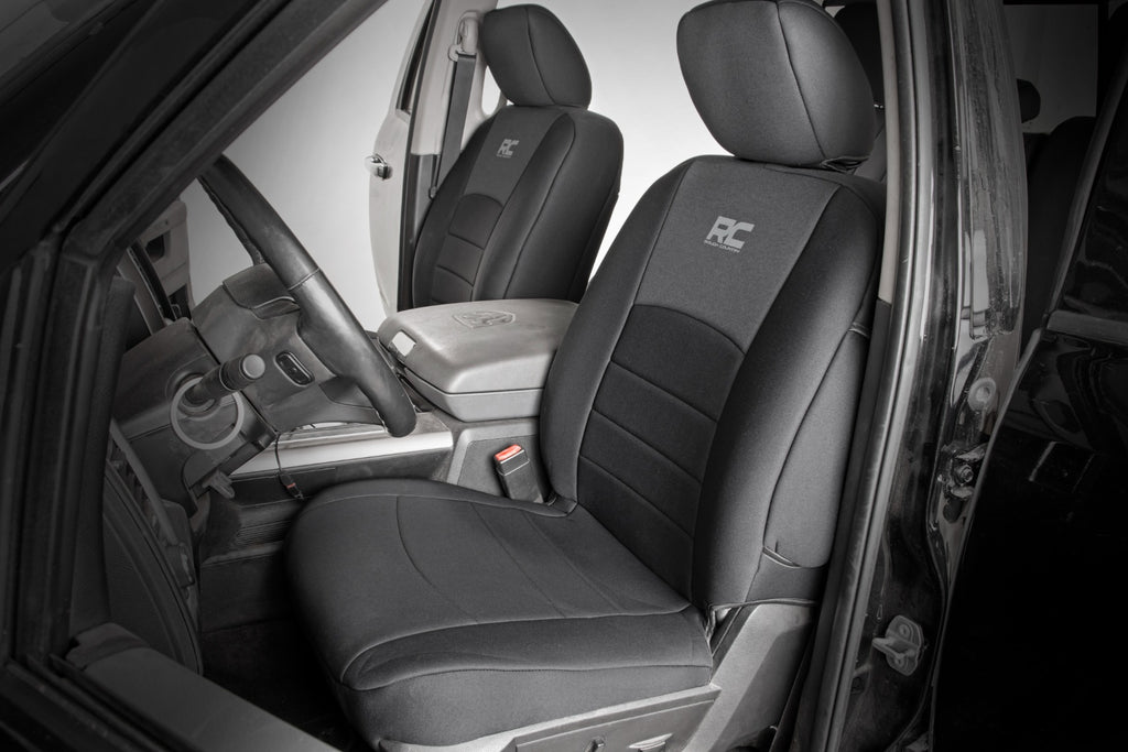 Seat Covers FR Bucket RR Full bench Ram 1500 (09-18)/2500 (11-18)/3500 (11-18) Rough Country