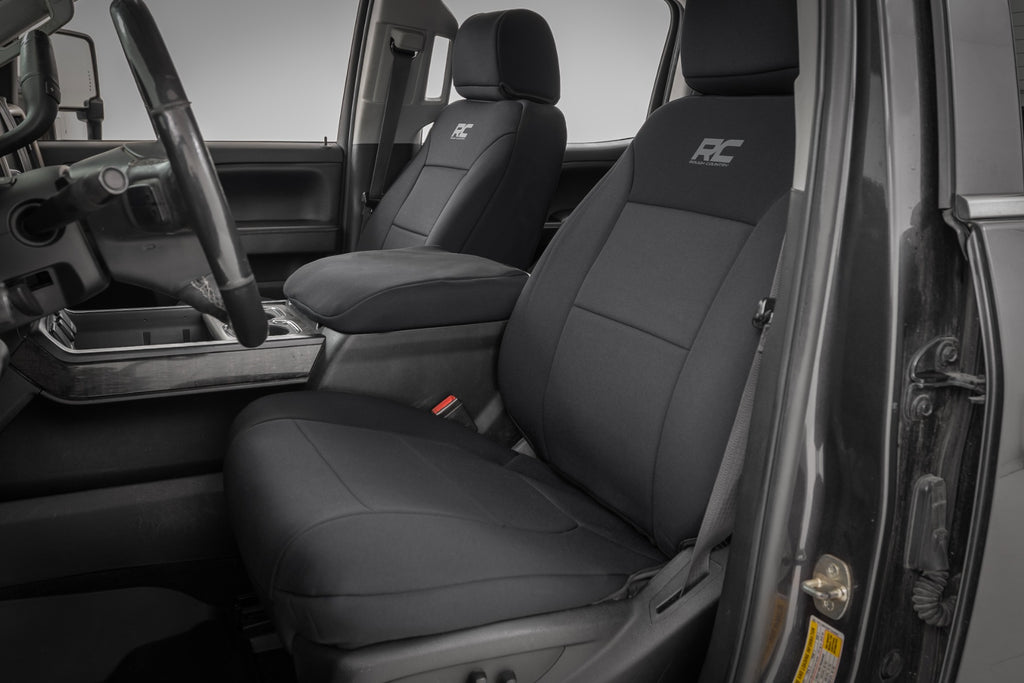 Seat Covers FR Bucket & RR 60/40 Bench Silverado/Sierra 2500HD/3500HD (14-26) Rough Country